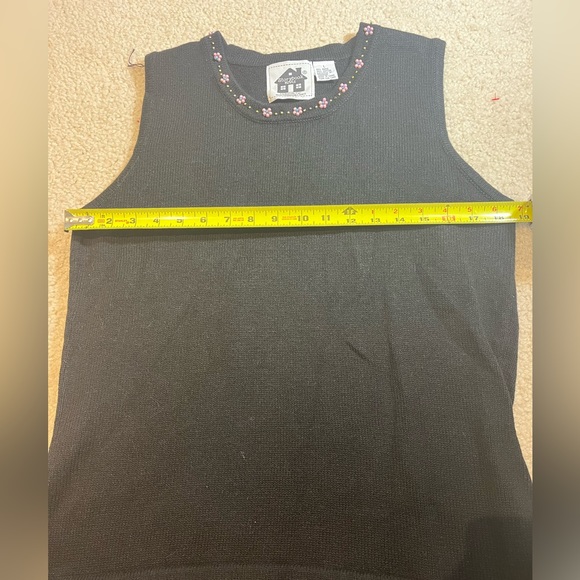 NWT Storybook Knits HSN Timeless Beauty Black Sweater + Tank 2 Piece Set Size L - Picture 9 of 10